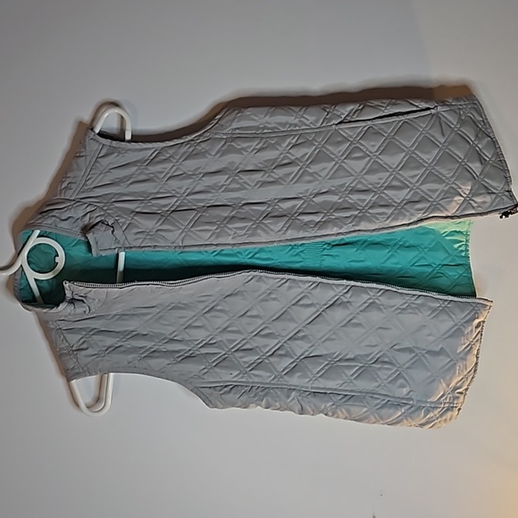 Old Navy Teal and Gray Reversable Vest Medium - Picture 2 of 14